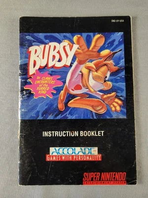 Bubsy, Nintendo SNES, Manual Only! - Image 1 of 2