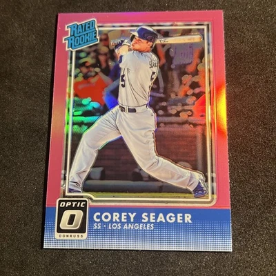 COREY SEAGER 评级新秀粉色 Prizm 2016 Panini Donruss Optic 棒球 #32 — 第 1/2 张图片