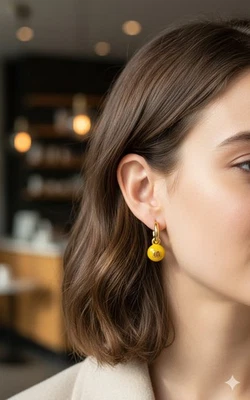 M&M's X KATE  SPADE PATE NEW YORK  HUGGIES  EARRINGS - Image 1 of 3