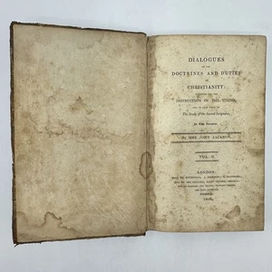 Dialogues On Doctrines & Duties Of Christianity Mrs John Jackson Vol II 1806 /cb - Picture 1 of 17