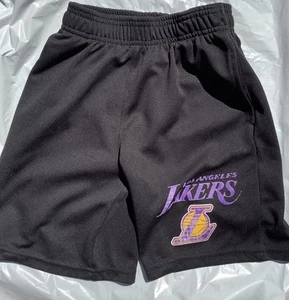 Los Angeles Lakers NBA Boys Basketball Shorts Black Size 8 - Picture 1 of 5