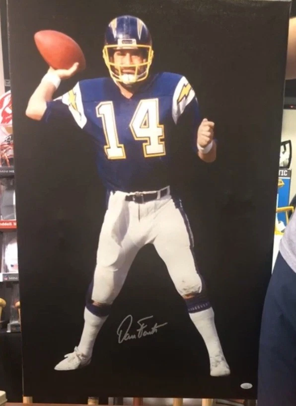 Dan Fouts San Diego Chargers Signed Canvas JSA Cert. - Image 1 of 1
