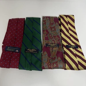 Lot of 4 Brooks Brothers Silk Ties Geometric Paisley Stripe Classic Neckties USA - Picture 1 of 6