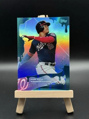 2020 Topps x Steve Aoki Juan Soto Blue Frosting Parallel 24/77!! - Image 1 of 2