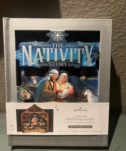 Hallmark Pop Up Christmas Book The Nativity Story Scene Sound & Light - Imagen 1 de 2