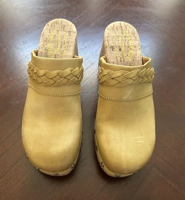 Zuecos trenzados amarillos para mujer KORK EASY talla 6  Foto 1 de 4