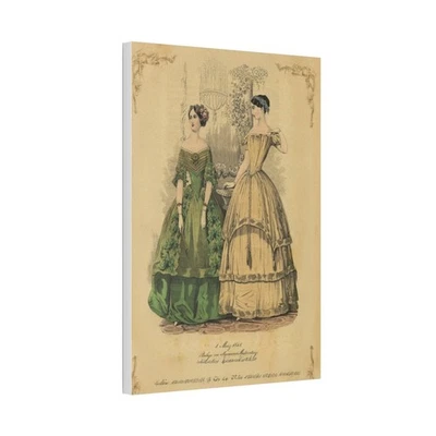 Lienzo Estirado, 1.5' Antiguo Ventage Moda Victoriana Elegancia Impresión Foto 1 de 3