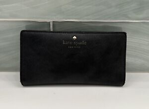 Kate Spade New York Black Dana Saffiano PVC Large Slim Wallet
