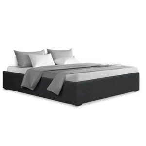 Artiss Bed Frame Double Size Gas Lift Storage Mattress Base Wooden Charcoal TOKI - Picture 1 of 7