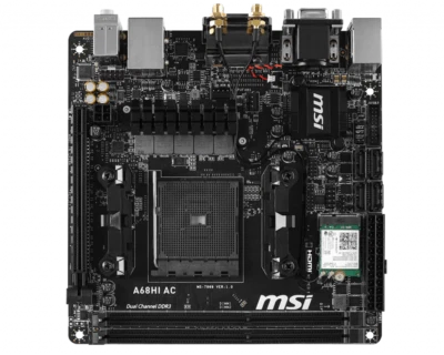 For MSI A68HI AC motherboard A88X FM2+ 2*DDR3 32G VGA+DVI+HDMI M-ITX Tested ok - Image 1 of 3
