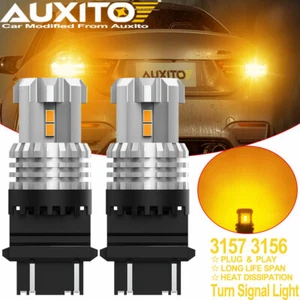 AUXITO 3157 3156 Amber yellow 12-LED Turn Signal Parking Light Bulb Error Free - Picture 1 of 12