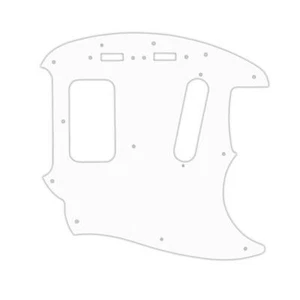 USA CUSTOM PICKGUARD para FENDER® KURT COBAIN MUSTANG® - 3 capas PG WHITE WBW - Imagen 1 de 1