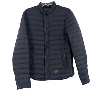 Rag & Bones Mens Black Down Puffer Jacket Water Repellent Pockets Size 36 - Picture 1 of 15