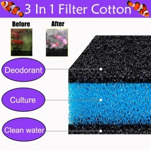 Aquarium Biochemical Filter Cotton  Water Purification Sponge Fish Tank Filter - Picture 1 of 8