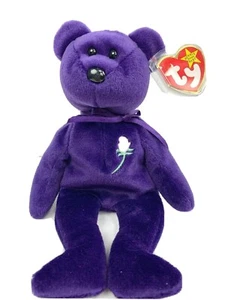 Ty Beanie Baby Princess the Diana Bear from 1997 Purple Bear Rare and Retired  - Picture 1 of 5