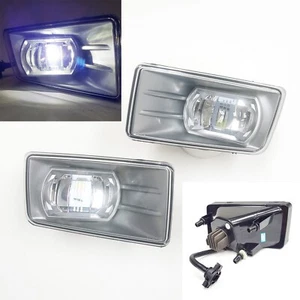 Fit 2007-2014 Silverado Tahoe Suburban Clear Fog Driving Lights Lamps Pair LED - Picture 1 of 7
