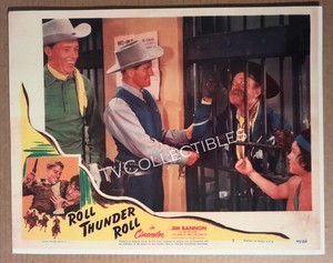 Lobby Card~ ROLL THUNDER ROLL ~Jim Bannon as Red Ryder ~Don Reynolds ~Lil Beaver