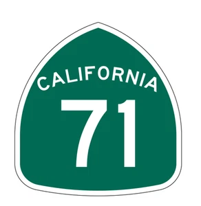 California State Route 71 Sticker Decal R1162 Highway Sign  - Picture 1 of 1