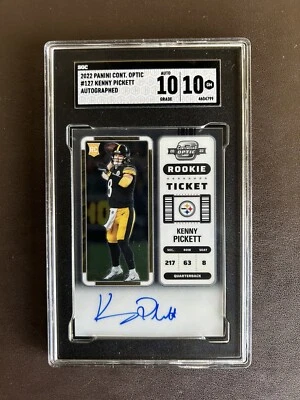 2022 Contenders Optic KENNY PICKETT Rookie Ticket Auto #127 SGC 10 10 Steelers - Image 1 of 2
