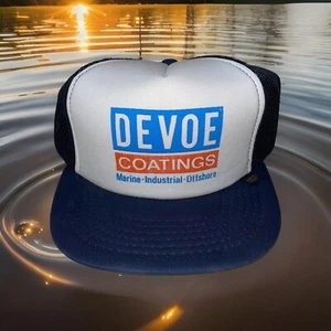 Vintage Devoe Coatings Marine-Industrial-Offshore Mesh SnapBack Trucker Hat LS - Picture 1 of 6