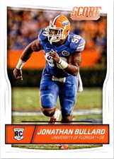 2016 Score Jonathan Bullard #426 Florida Gators Football Card