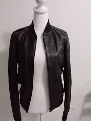 Hugo Boss women's leather jacket, size M - Image 1 of 4