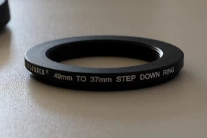 49-37mm Step down Filter ring - Black Aluminium - UK - Picture 1 of 2