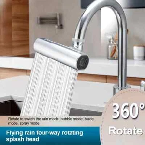 Prolunga Per Rubinetto Da Cucina Lavandino Bagno Cascata 4 IN 1 Girevole 360° - Foto 1 di 10