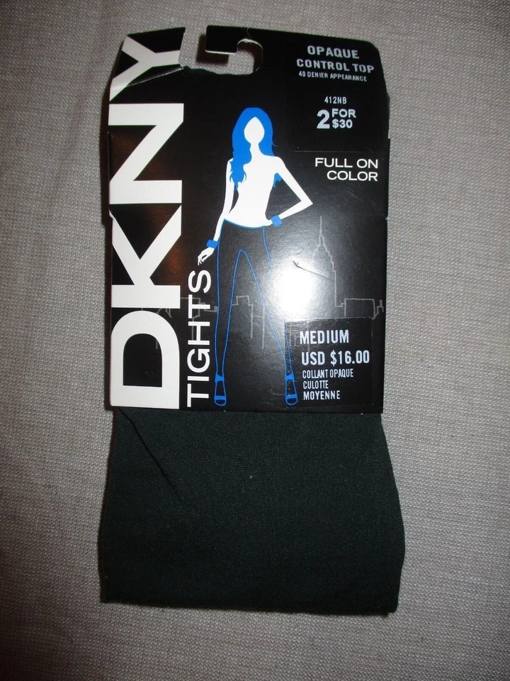 Medias superiores 840B1 DKNY 412NB opacas control confort a todo color en verde pequeño Foto 1 de 1