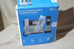 AT&T TL86103 2-Line Corded/Cordless Handset Phone with Answering Machine System - Picture 1 of 3
