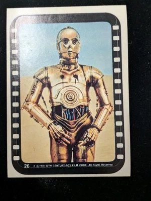 C3PO Sticker 1977 Topps Star Wars Sticker #26 Card - Image 1 of 4