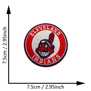 Alte Cleveland Indianer bestickt Bügelbild Patch - Bild 1 von 1
