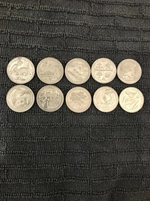 2019-W 2020-W V75 10 Coin Set, Circulated. Free Shipping! - Image 1 of 2