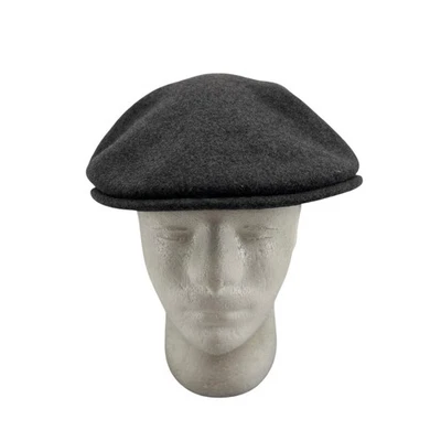 Chapéu Kangol Masculino L Grande Lã Cinza 504 Plano Newsboy Boné Boina Condução Cabbie - Imagem 1 de 4