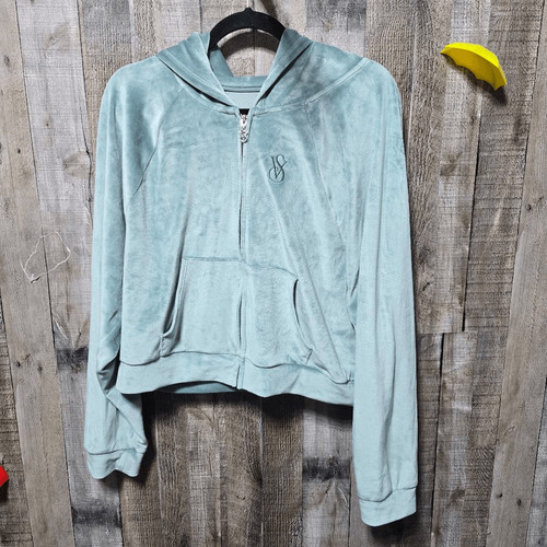 UNDERCOVER Giacca donna Victoria's Secret On Point velluto verde acqua full zip taglia L