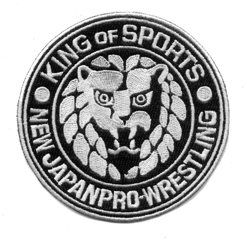 🔥3.5" NJPW NEW JAPAN PRO WRESTLING of AMERICA Iron-on PATCH B/W King of Sports! - Image 1 of 1