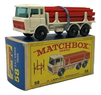 Camión de viga DAF original vintage Matchbox ruedas regulares Mb.58 modelo fundido a presión Foto 1 de 4
