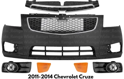 Conjunto de cubierta de parachoques delantero pintable y rejilla para Chevrolet Cruze 2011-2014 Foto 1 de 4