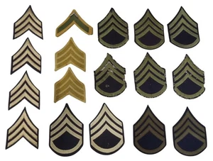 Original Lot WWII US Army AAF Rank Stripes Staff Sergeant Patches DR10 - Picture 1 of 2