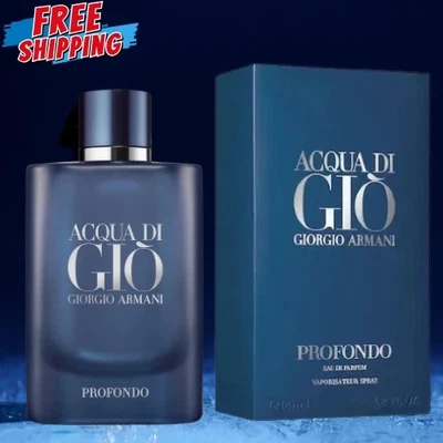 Giorgio Armani Acqua Di Gio Profondo 3.4 盎司香水全新带盒。 免运费 — 第 1/3 张图片