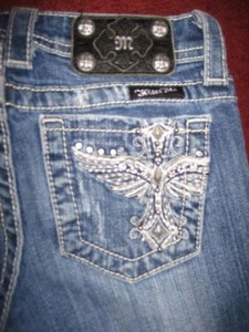 Size 12 Girl's MISS ME Jeweled Capri JK5117P9 - Picture 1 of 1