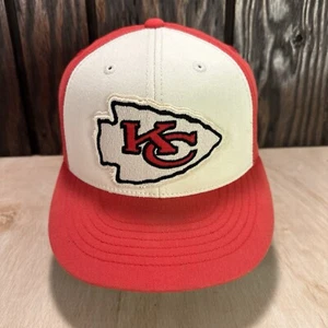 Kansas City Chiefs Patch Logo Hat Flexfit Reebok 7 1/4 Retro Sport KC Fitted Cap - Picture 1 of 10