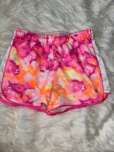 Justice Girls Sz. 10 Pink Tie Dye Design Classic Sport Shorts. Exc. Condition - Picture 1 of 9
