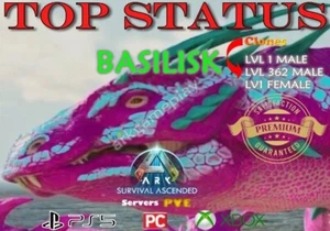 Ark Ascended PVE - ( 3 ) Basilisks Cotton Candy (Clones) - ( PC / Xbox / PS5 ) - Picture 1 of 6