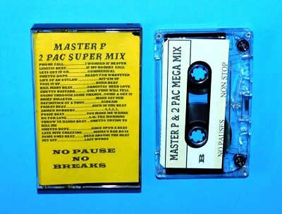 MASTER P & 2PAC SUPER MIX----RARE NON-STOP MEGA MIX TAPE !!! - Image 1 of 3