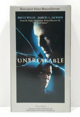 Unbreakable (VHS, 2001, Bonus Edition) Samuel L. Jackson Bruce Willis TESTED - Image 1 of 4