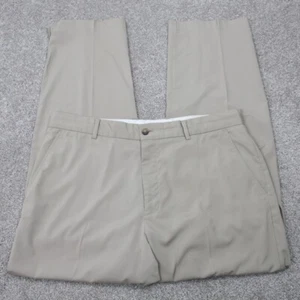 Greg Norman Everbest Golf Pants Mens 36x30 Khaki Flat Front Straight Leg Stretch - Picture 1 of 10