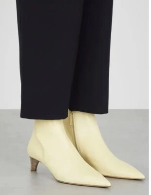 Jil Sander Cream Leather Ankle Boot SIZE 39.5 / 50mm - Image 1 of 4