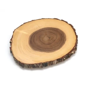 Lipper international Acacia 10-12 Inch Tree Bark Server Tray (new) - Picture 1 of 4