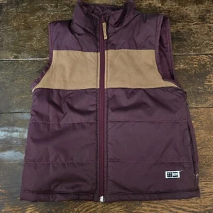 Beverly Hills Polo Club Toddler Boys Quilted Marroon Puffer Vest Pockets Size 4 - Picture 1 of 8